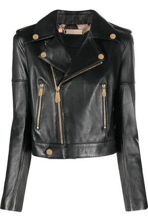 Philipp Plein Leren bikerjack