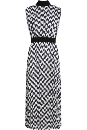 Karl Lagerfeld Geplooide jurk met chevron streep
