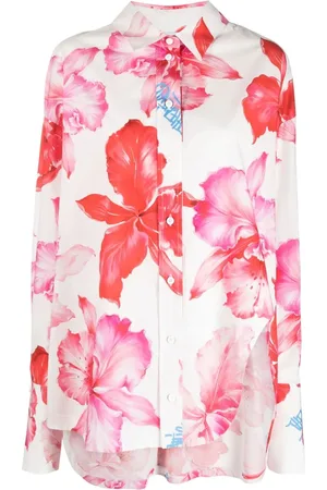 The Attico Diana shirt met bloemenprint