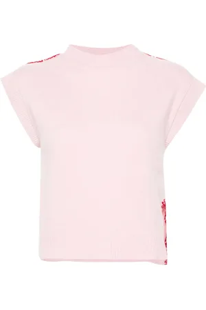 Marni Gebreide spencer met geborduurd logo