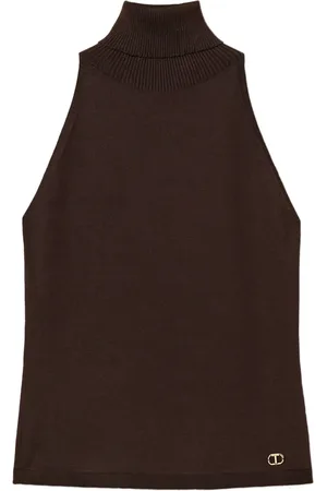 Twin-Set Top met logoplakkaat
