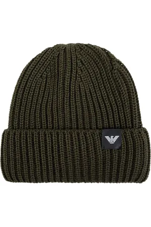 Emporio Armani Gebreide muts met logopatch