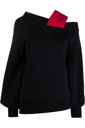 Atu Body Couture X Ioana Ciolacu asymmetrische sweater met gewatteerde bandje