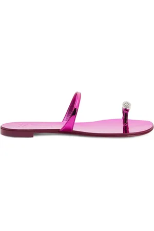 Giuseppe Zanotti Ring teenslippers verfraaid met kristallen