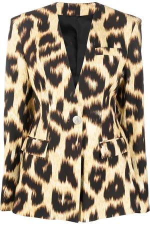 The Attico Blazer met luipaardprint