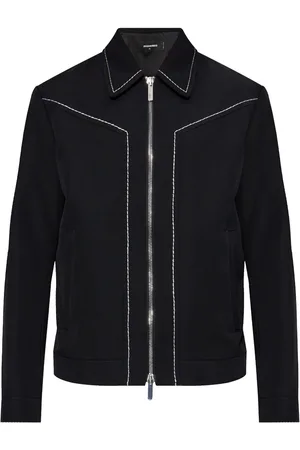 Dsquared2 Wollen jack met stiksel