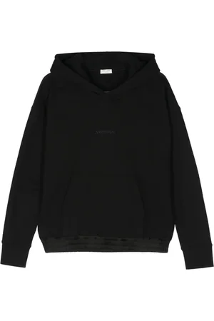 Saint Laurent Katoenen hoodie met geborduurd logo
