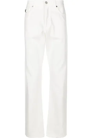 VERSACE Mid waist straight jeans met Medusa patroon