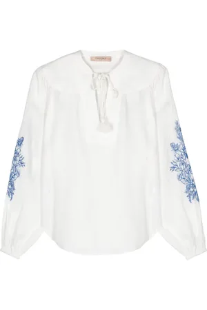 Twin-Set Shirt met geborduurde bloemen