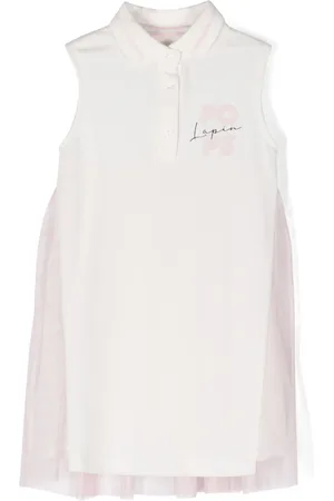 Lapin House Jurk met logoprint en tule