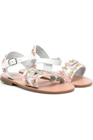 PèPè Sandalen met geborduurde bloemen
