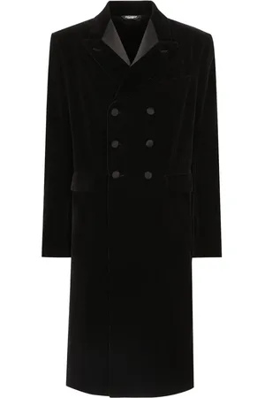 Dolce & Gabbana Fluwelen jas met dubbele rij knopen