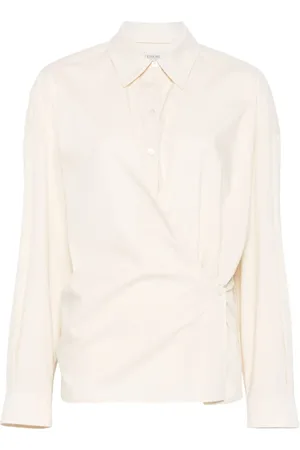 LEMAIRE Gedraaide blouse met rechte kraag