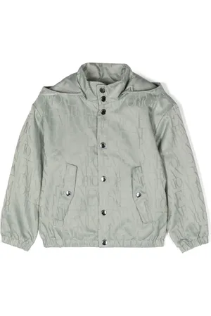 Emporio Armani Omkeerbaar jack met capuchon en logo jacquard