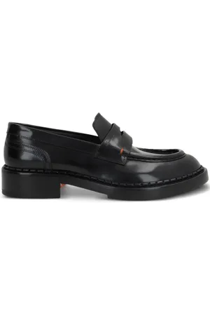 santoni X 10 Corso Como geborstelde leren penny loafers