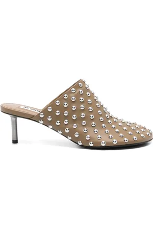 Jil Sander 50 mm muiltjes met studs