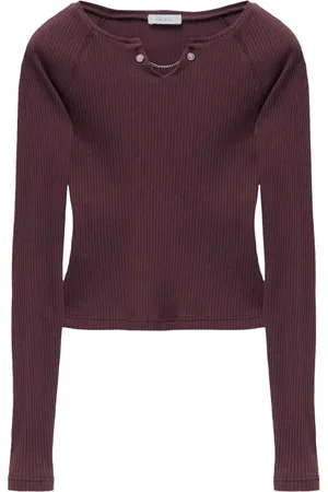 Alexander McQueen Geribbelde top met kettingdetail