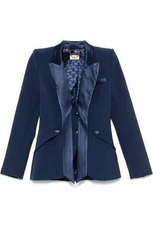 Elisabetta Franchi Crêpe blazer met satijnen revers