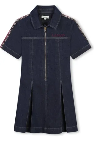 Lanvin Spijkerjurk met geborduurd logo