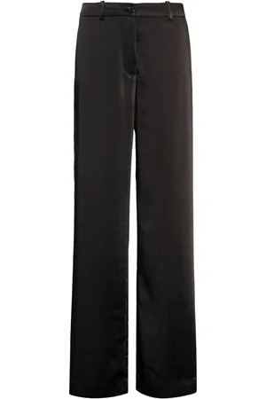 P.A.R.O.S.H. Straight broek met satijnen afwerking