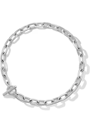 David Yurman Zilveren DY Madison halsketting met diamant (11mm)