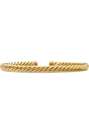 David Yurman 18kt geelgouden Modern Oval Cablespira armband (4.5 mm)
