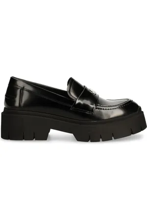 HUGO BOSS Loafers met logoplakkaat