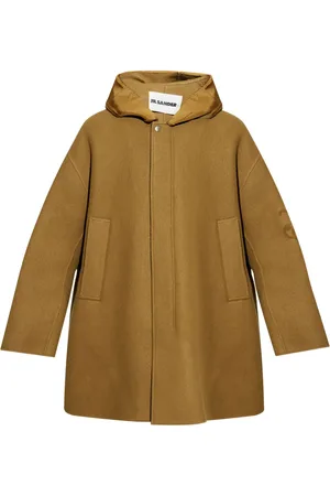Jil Sander Gewatteerde jas met logo jacquard