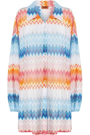 Missoni Strandjurk met zigzag patroon