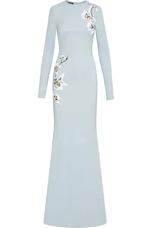 Oscar de la Renta Orchid Threadwork avondjurk