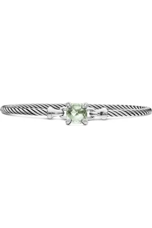 David Yurman Sterling zilveren Chatelaine armband met diamant (3mm)