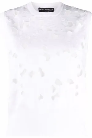 Dolce & Gabbana Tanktop met geborduurde bloemen