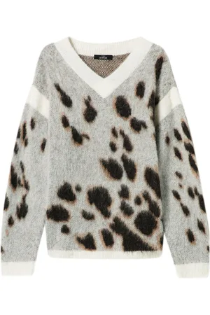 Twin-Set Trui met luipaardprint en jacquard