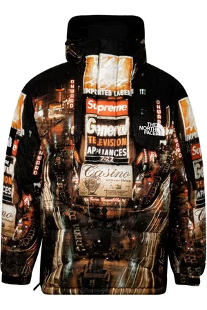 Supreme X The North Face hoodie met halve rits