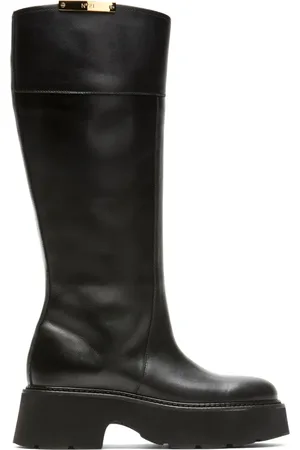 Nº21 Schuhe leren knielaarzen