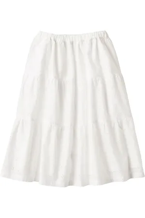Familiar Broderie anglaise katoenen midi