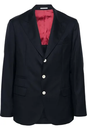 Brunello Cucinelli Blazer met enkele rij knopen
