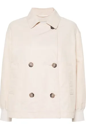 PESERICO SIGN Trenchcoat met dubbele rij knopen