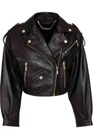 Roberto Cavalli Leren bikerjack