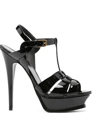 Saint Laurent Classic Tribute 105 mm gelakte sandalen