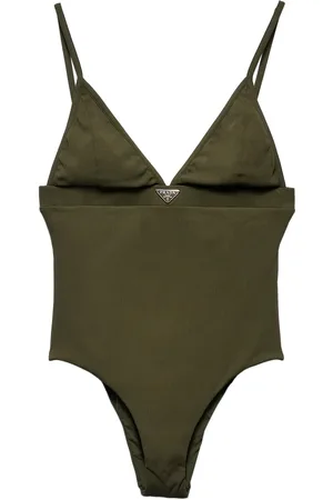 Prada Geribbeld badpak met logo