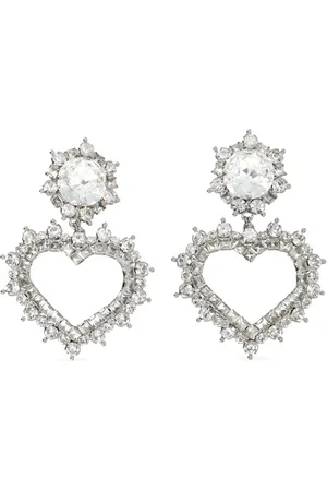 Alessandra Rich Oorbellen met hartpatroon