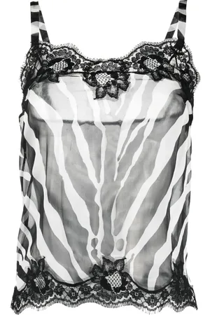 Dolce & Gabbana Chiffon top met zebraprint