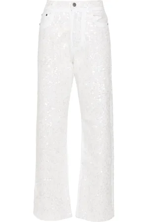 P.A.R.O.S.H. Guff straight jeans met pailletten