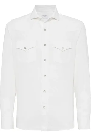 Brunello Cucinelli Ribfluwelen overhemd