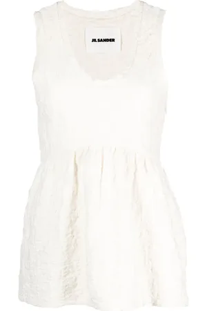 Jil Sander Mouwloze gekreukte top