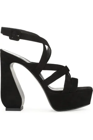 Sergio Rossi Sr 90mm suède sandalen met vierkante neus