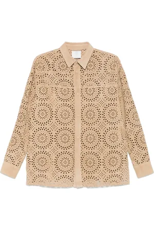 ELEVENTY Blouse met geperforeerd patroon