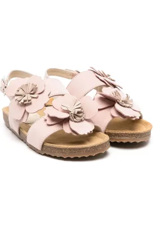 Il gufo Sandalen met bloemenapplicatie