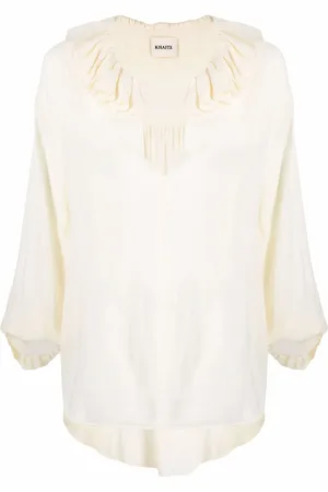 Khaite Blouse met ruchehals